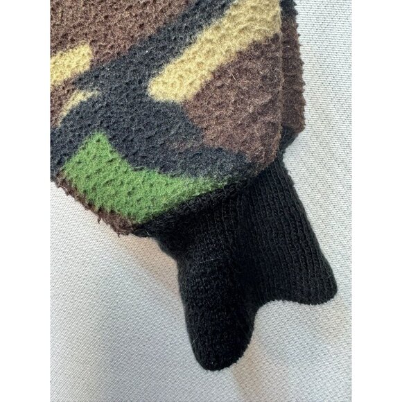 Vintage Saftbak Camo Fleece Jacket Mens S/M Green Brown - Picture 8 of 16